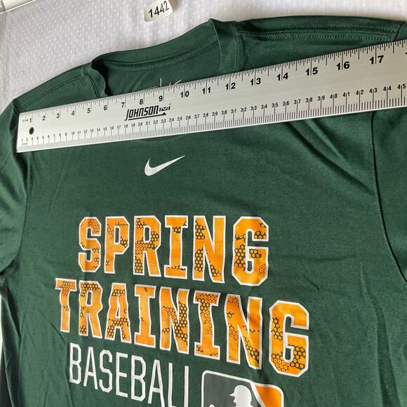 Nike Men’s Short Sleeve Dri-fit T-shirt size M, Green, Spring Training Baseball - Picture 2 of 9